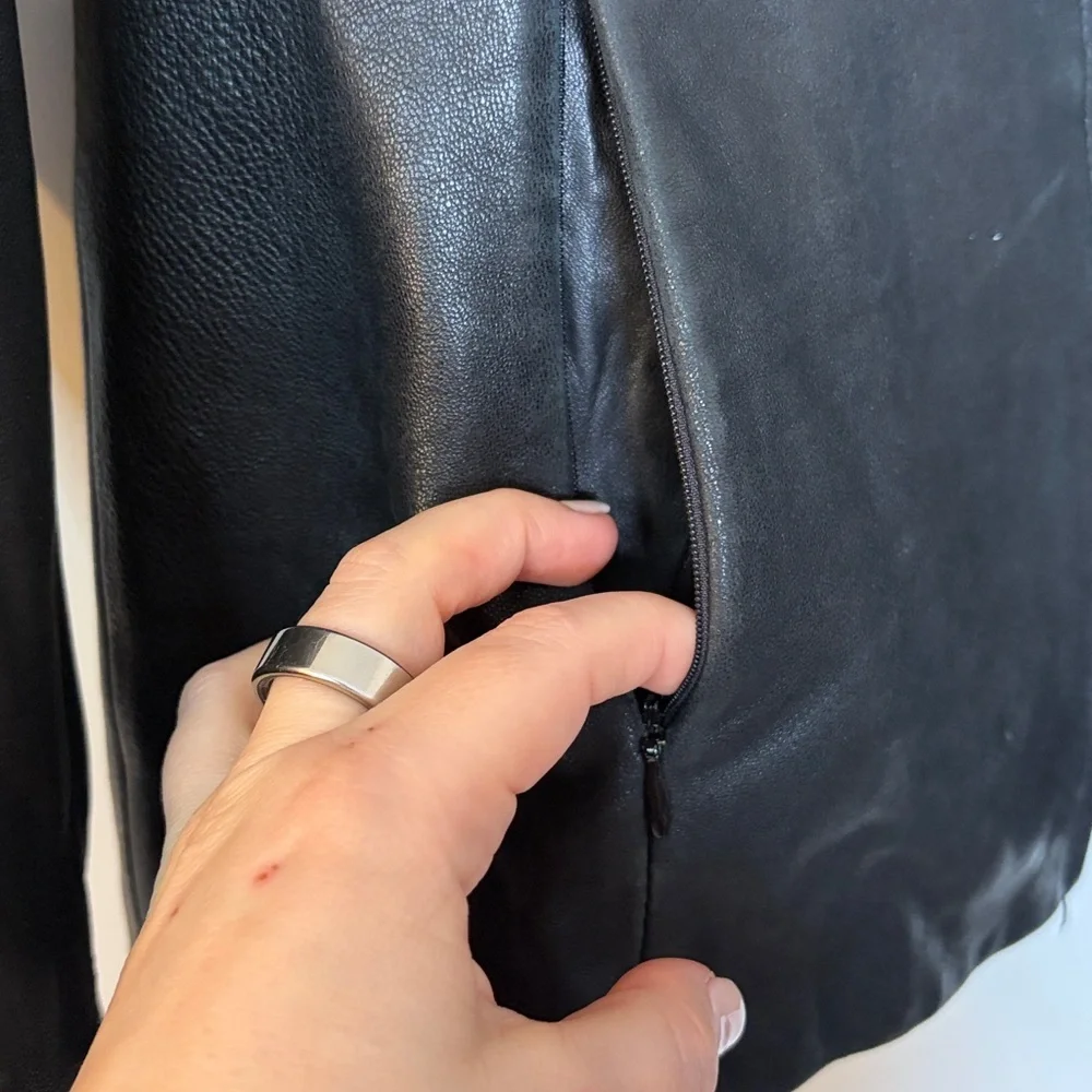 Boeing 100% Leather Jacket Women’s Small - Picture 3 of 10